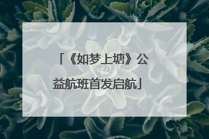 《如梦上塘》公益航班首发启航