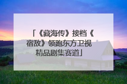 《藏海传》接档《宿敌》领跑东方卫视精品剧集赛道