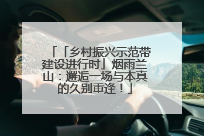 「乡村振兴示范带建设进行时」烟雨兰山：邂逅一场与本真的久别重逢！