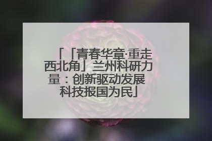 「青春华章·重走西北角」兰州科研力量：创新驱动发展 科技报国为民