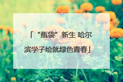 “瓶袋”新生 哈尔滨学子绘就绿色青春