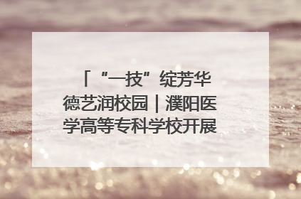 “一技”绽芳华 德艺润校园｜濮阳医学高等专科学校开展丰富多彩的职业教育活动周主题活动