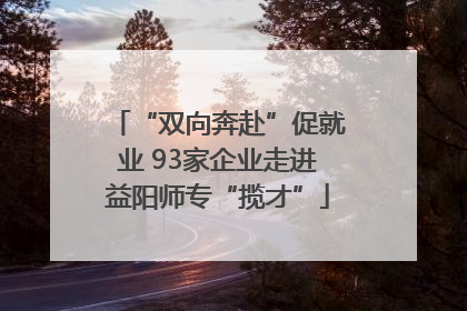 “双向奔赴”促就业 93家企业走进益阳师专“揽才”