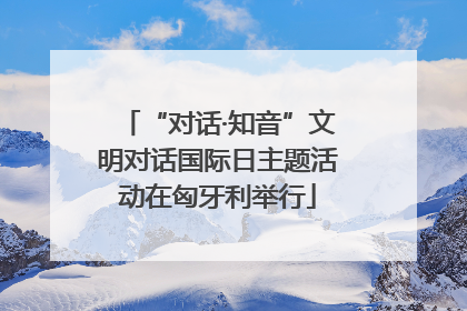 “对话·知音”文明对话国际日主题活动在匈牙利举行