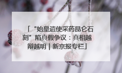 “始皇遣使采药昆仑石刻”陷真假争议：真相越辩越明｜新京报专栏