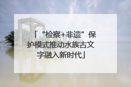 “检察+非遗”保护模式推动水族古文字融入新时代