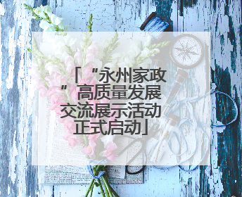 “永州家政”高质量发展交流展示活动正式启动