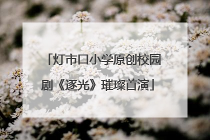 灯市口小学原创校园剧《逐光》璀璨首演