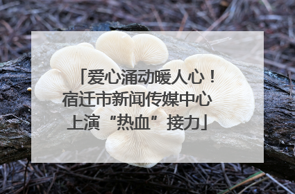 爱心涌动暖人心！宿迁市新闻传媒中心上演“热血”接力