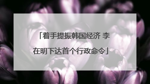着手提振韩国经济 李在明下达首个行政命令