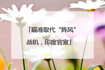 瞄准取代“阵风”战机，印度官宣