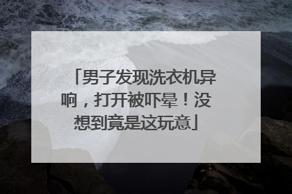 男子发现洗衣机异响，打开被吓晕！没想到竟是这玩意
