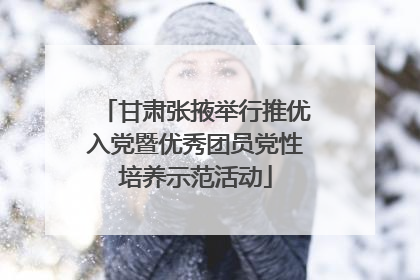 甘肃张掖举行推优入党暨优秀团员党性培养示范活动
