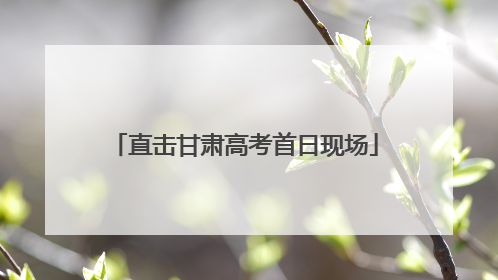 直击甘肃高考首日现场