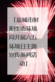 盐城市射阳生态环境局开展六五环境日主题宣传系列活动