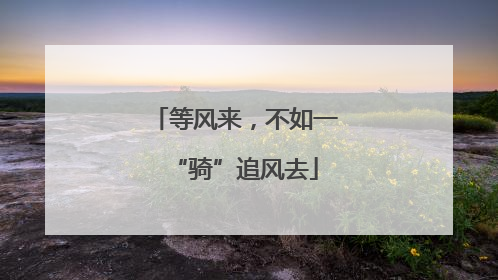 等风来，不如一“骑”追风去