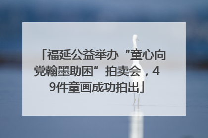 福延公益举办“童心向党翰墨助困”拍卖会，49件童画成功拍出