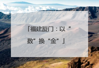 福建厦门：以“数”换“金”