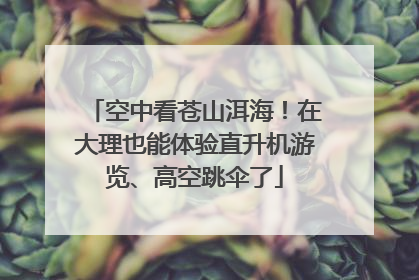 空中看苍山洱海！在大理也能体验直升机游览、高空跳伞了