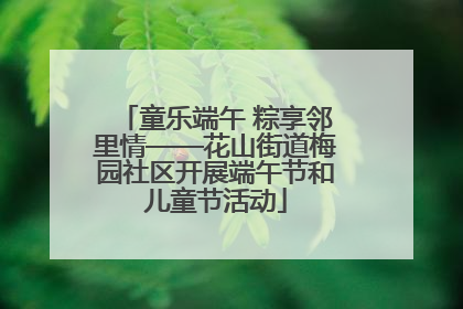 童乐端午 粽享邻里情——花山街道梅园社区开展端午节和儿童节活动