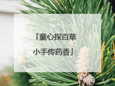 童心探百草 小手传药香