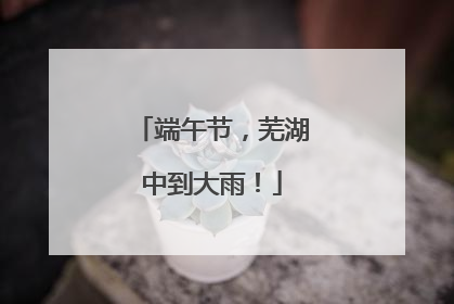 端午节，芜湖中到大雨！