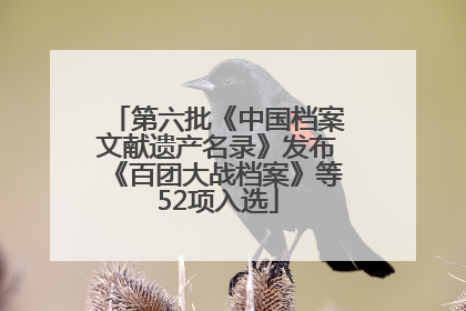 第六批《中国档案文献遗产名录》发布《百团大战档案》等52项入选