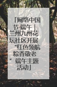 网络中国节·端午｜兰州九州花坛社区开展“红色领航 粽香敬老”端午主题活动