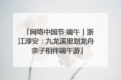 网络中国节·端午｜浙江淳安：九龙溪里划龙舟 亲子相伴端午游