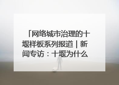 网络城市治理的十堰样板系列报道｜新闻专访：十堰为什么成为“黑马型”城市治理网络维度典型