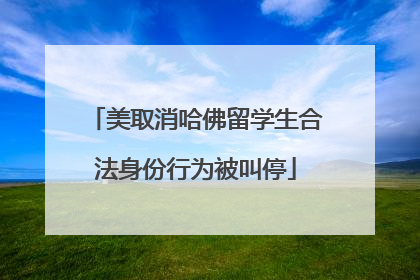 美取消哈佛留学生合法身份行为被叫停