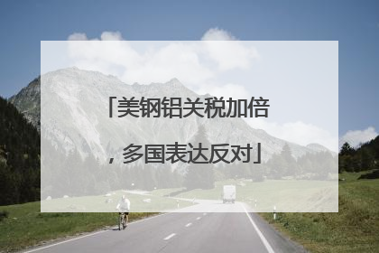 美钢铝关税加倍，多国表达反对