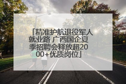 精准护航退役军人就业路 广西国企夏季招聘会释放超2000+优质岗位