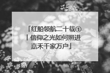 红船领航二十载①丨信仰之光如何照进嘉禾千家万户