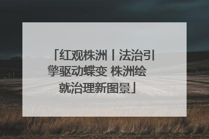 红观株洲丨法治引擎驱动蝶变 株洲绘就治理新图景