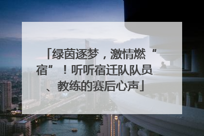 绿茵逐梦，激情燃“宿”！听听宿迁队队员、教练的赛后心声