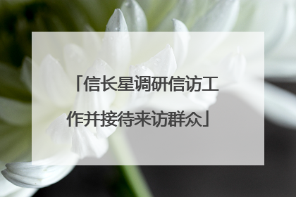 信长星调研信访工作并接待来访群众