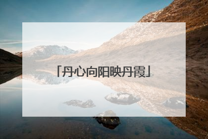 丹心向阳映丹霞