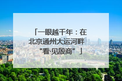 一眼越千年：在北京通州大运河畔“看·见殷商”
