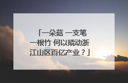 一朵菇 一支笔 一根竹 何以撬动浙江山区百亿产业？
