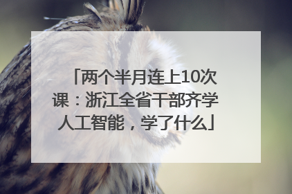 两个半月连上10次课：浙江全省干部齐学人工智能，学了什么
