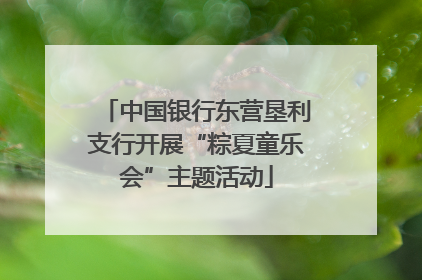 中国银行东营垦利支行开展“粽夏童乐会”主题活动