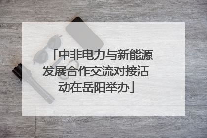 中非电力与新能源发展合作交流对接活动在岳阳举办