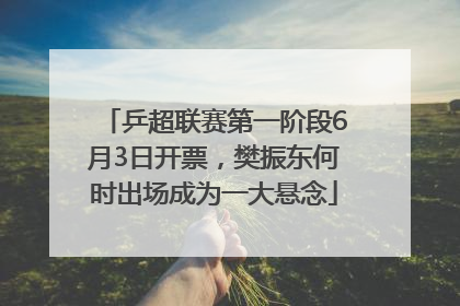 乒超联赛第一阶段6月3日开票，樊振东何时出场成为一大悬念