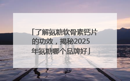 了解氨糖软骨素钙片的功效，揭秘2025年氨糖哪个品牌好