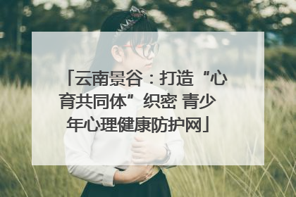 云南景谷：打造“心育共同体”织密 青少年心理健康防护网