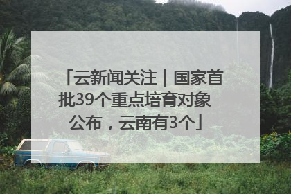 云新闻关注｜国家首批39个重点培育对象公布，云南有3个