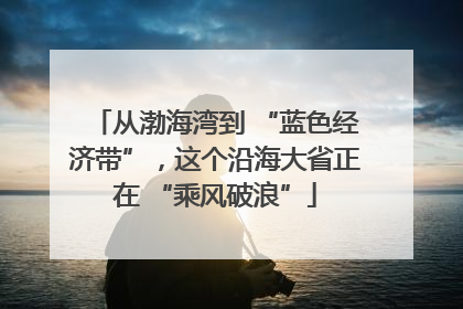 从渤海湾到 “蓝色经济带”，这个沿海大省正在 “乘风破浪”