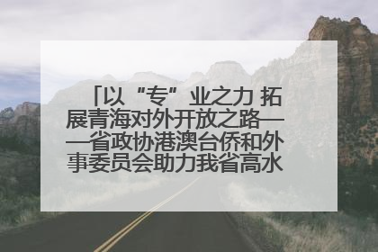 以“专”业之力 拓展青海对外开放之路——省政协港澳台侨和外事委员会助力我省高水平开放和高质量发展