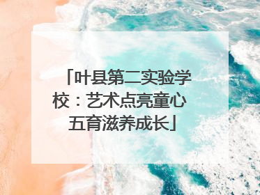 叶县第二实验学校：艺术点亮童心 五育滋养成长